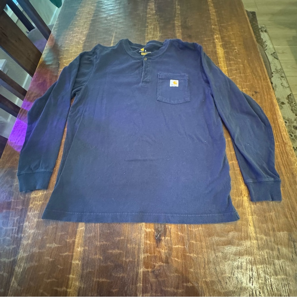 Carhartt Men's Deep Blue Long Sleeve Tee size Medium